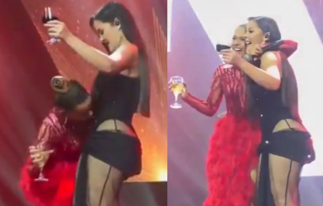 Maiara beija a barriga de Maraisa e assessoria fala sobre rumores de gravidez