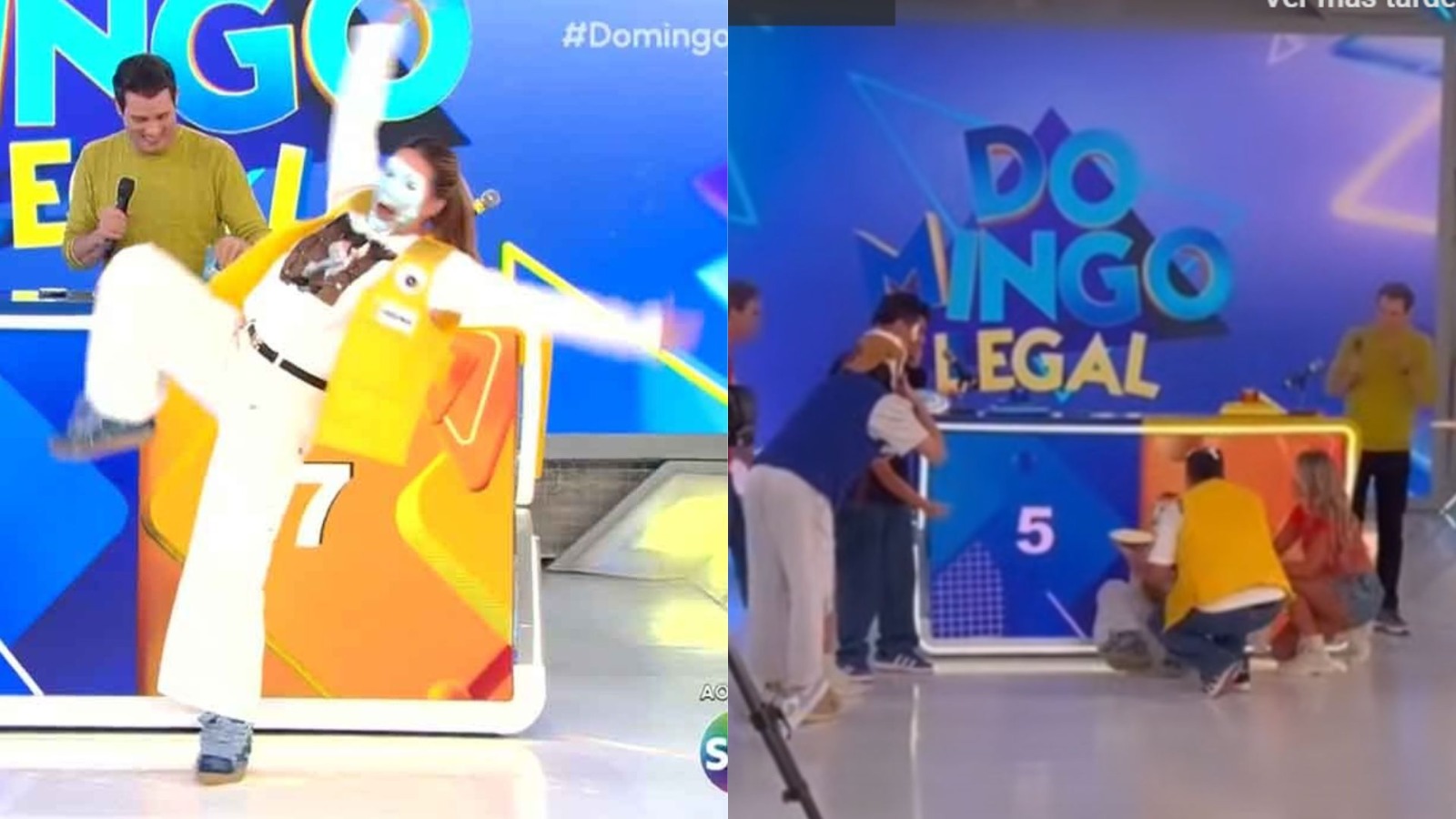 Grávida, Virginia Fonseca leva tombo durante o “Passa ou Repassa” e gera preocupação