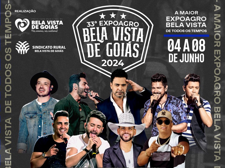 Confira a programação da 33ª Exposição Agropecuária de Bela Vista De Goiás (ExpoAgro 2024)