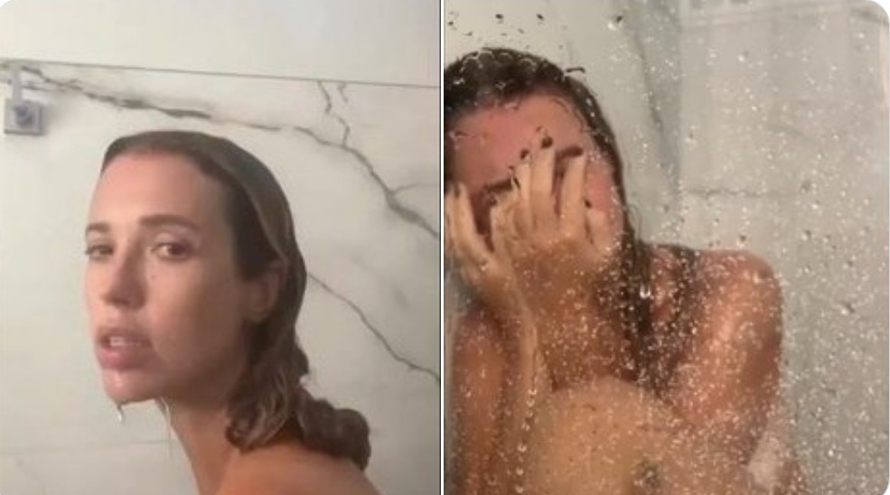 Juliana Didone é criticada após fazer perfomance debaixo de chuveiro sobre vítimas do Rio Grande do Sul