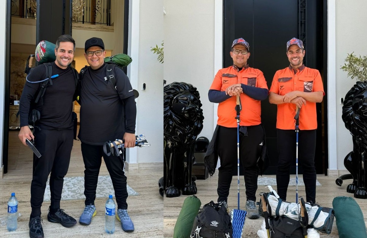 Bruno Avelar e Kaká Diniz caminham 53 km em busca de renovação espiritual