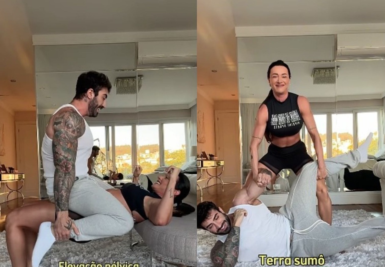 Juju Salimeni impressiona seguidores ao levantar o noivo de 100 kg durante treino