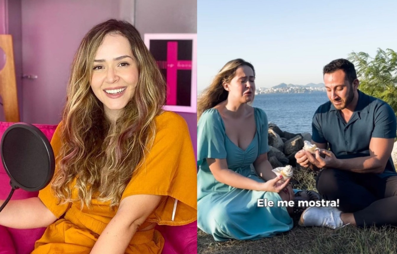 Influenciadora que perdeu 4 bebês faz chá revelação da quinta gravidez comendo cupcakes