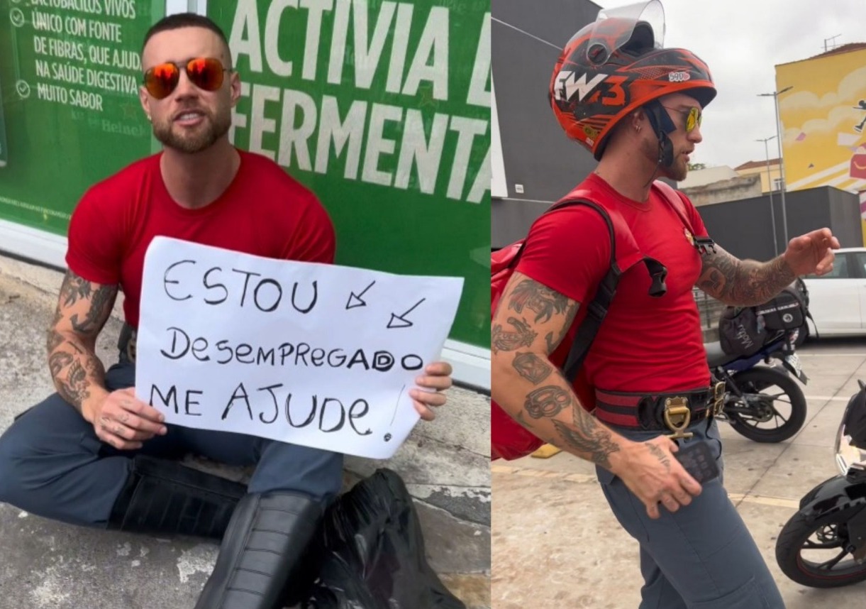 Após fim do “Programa Eliana”, Yuri Bonotto, o bombeiro, surge como entregador de delivery