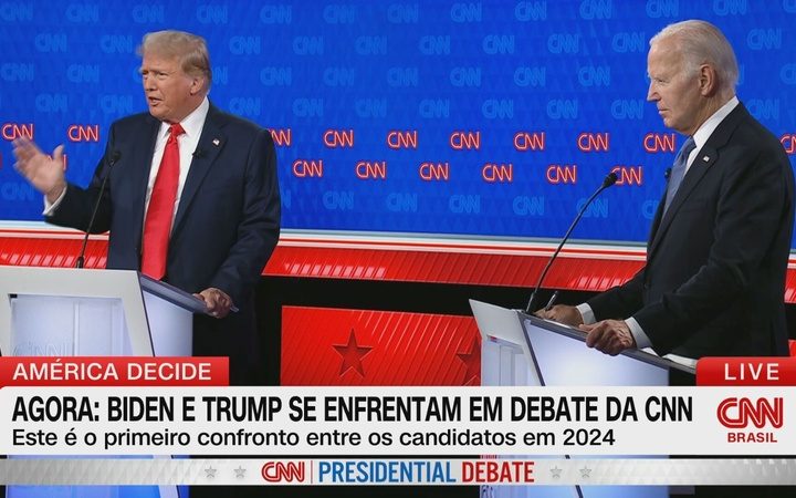 CNN Brasil lidera audiência entre canais de notícias com primeiro debate entre Biden e Trump