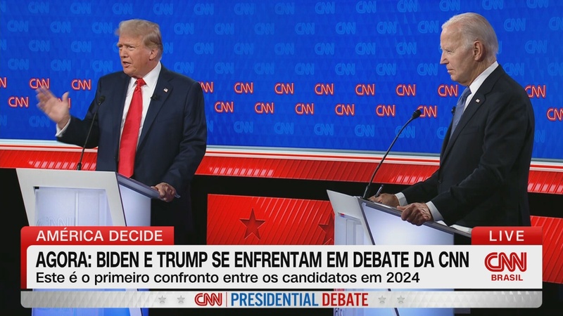 CNN Brasil lidera audiência entre canais de notícias com primeiro debate entre Biden e Trump