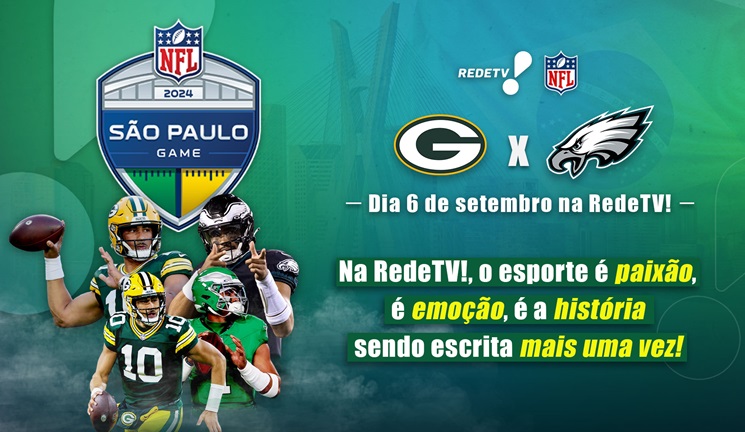 RedeTV! celebra sucesso da parceria com a NFL e anuncia transmissão de jogo histórico na Arena Corinthians
