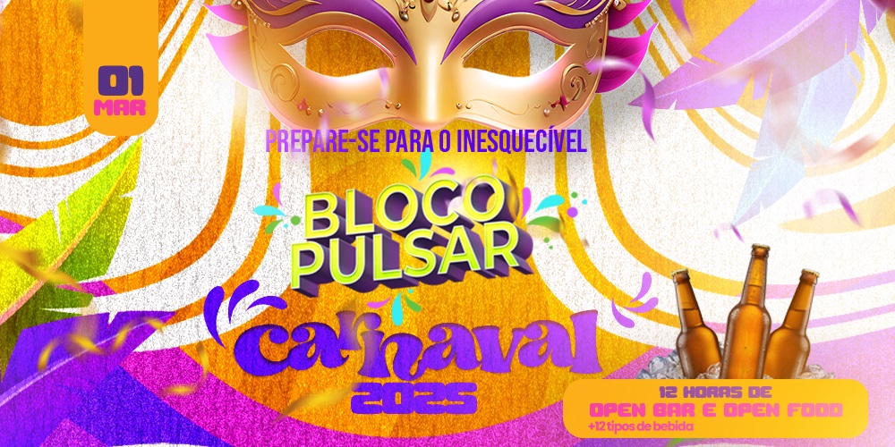 Bloco Pulsar 2025 promete agitar Goiânia com atrações imperdíveis e open bar exclusivo