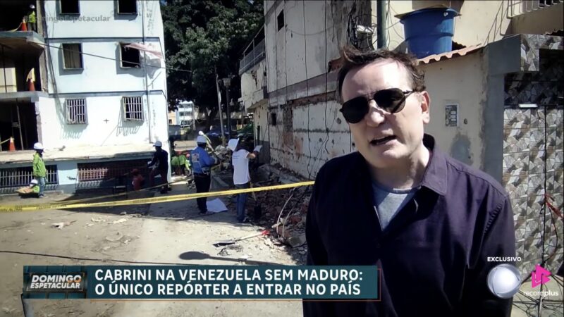 Roberto Cabrini grava e apaga reportagem para evitar ser preso na Venezuela