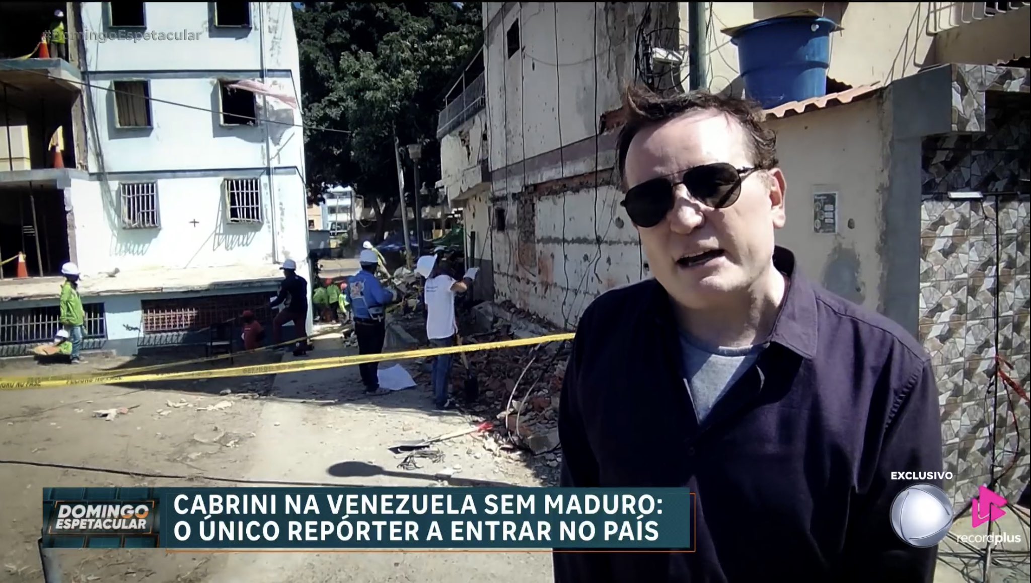 Roberto Cabrini grava e apaga reportagem para evitar ser preso na Venezuela