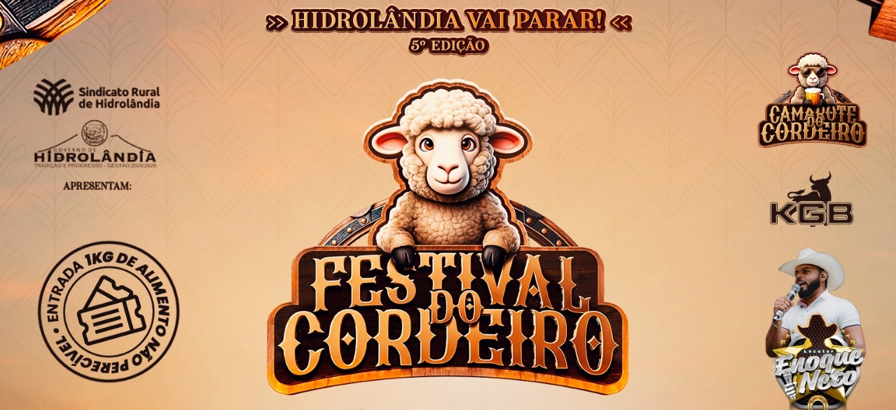 5ª edição do Festival do Cordeiro de Hidrolândia confirma grandes shows em 2026