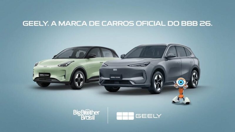 Geely é a nova parceira do “Big Brother Brasil 2026”