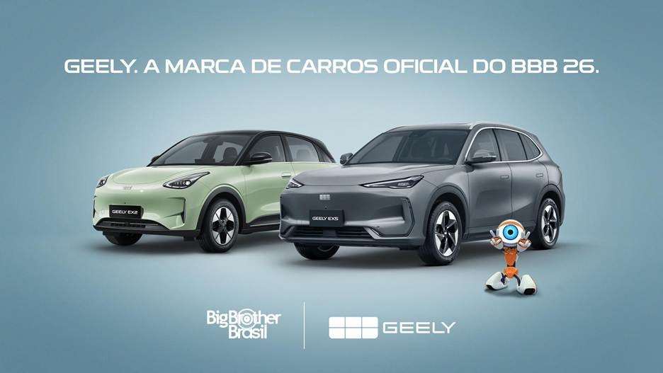Geely é a nova parceira do “Big Brother Brasil 2026”