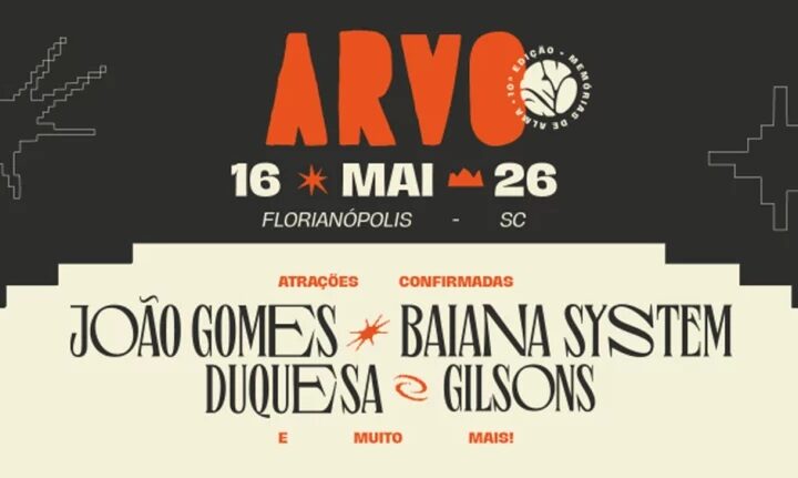 10ª edição do ARVO Festival acontece no dia 16 de maio de 2026