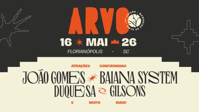 10ª edição do ARVO Festival acontece no dia 16 de maio de 2026