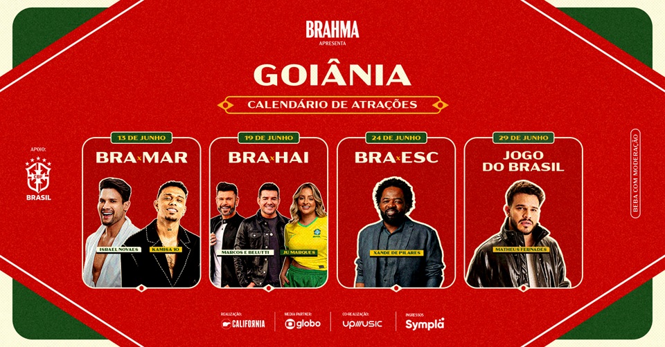 Arena Nº1 desembarca em Goiânia durante a Copa do Mundo 2026