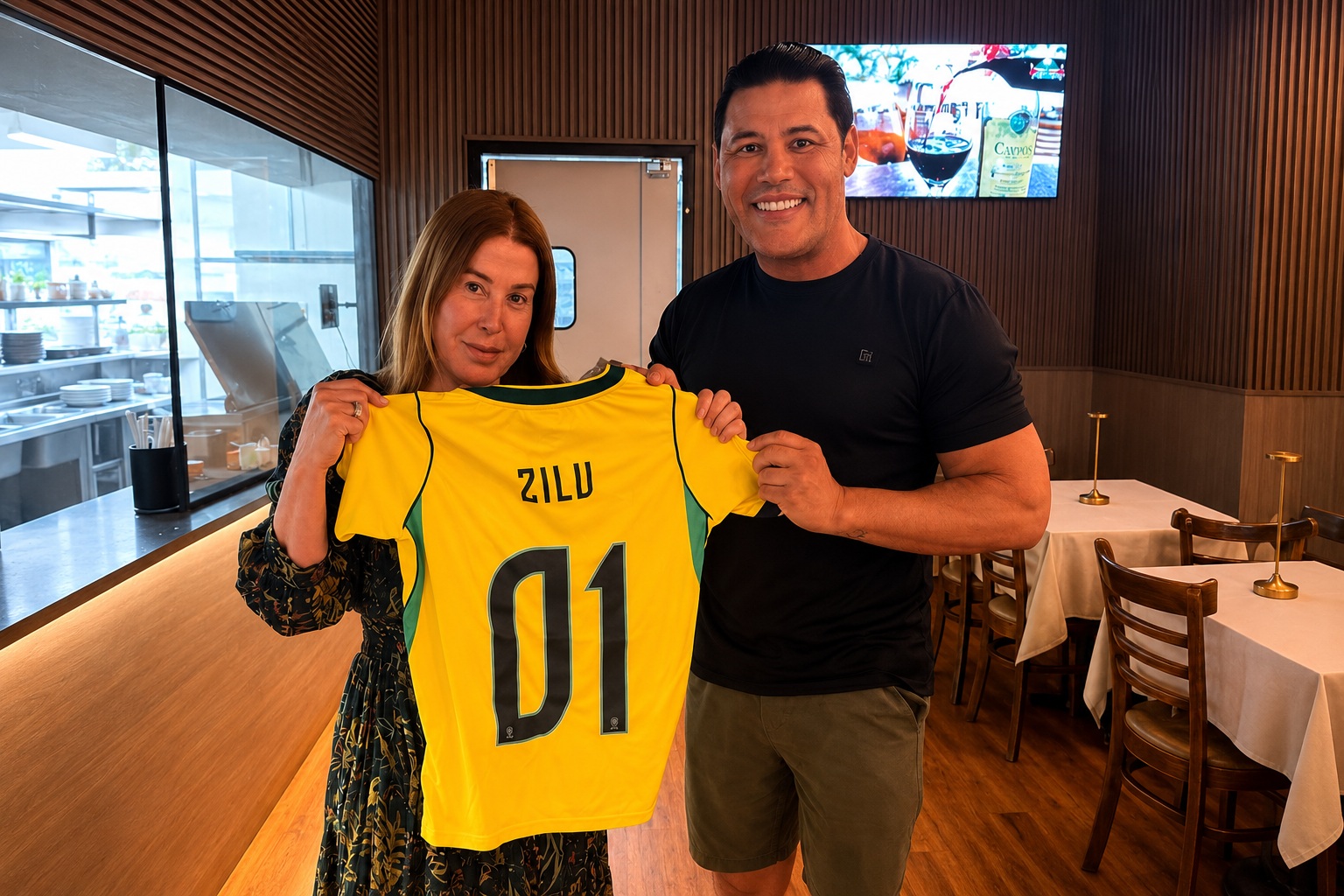Gui Artístico encontra Zilu Camargo nos Estados Unidos para torcida especial pela Seleção Brasileira