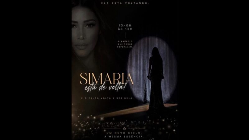 CHORA NÃO COLEGUINHA! Simaria está de volta à música