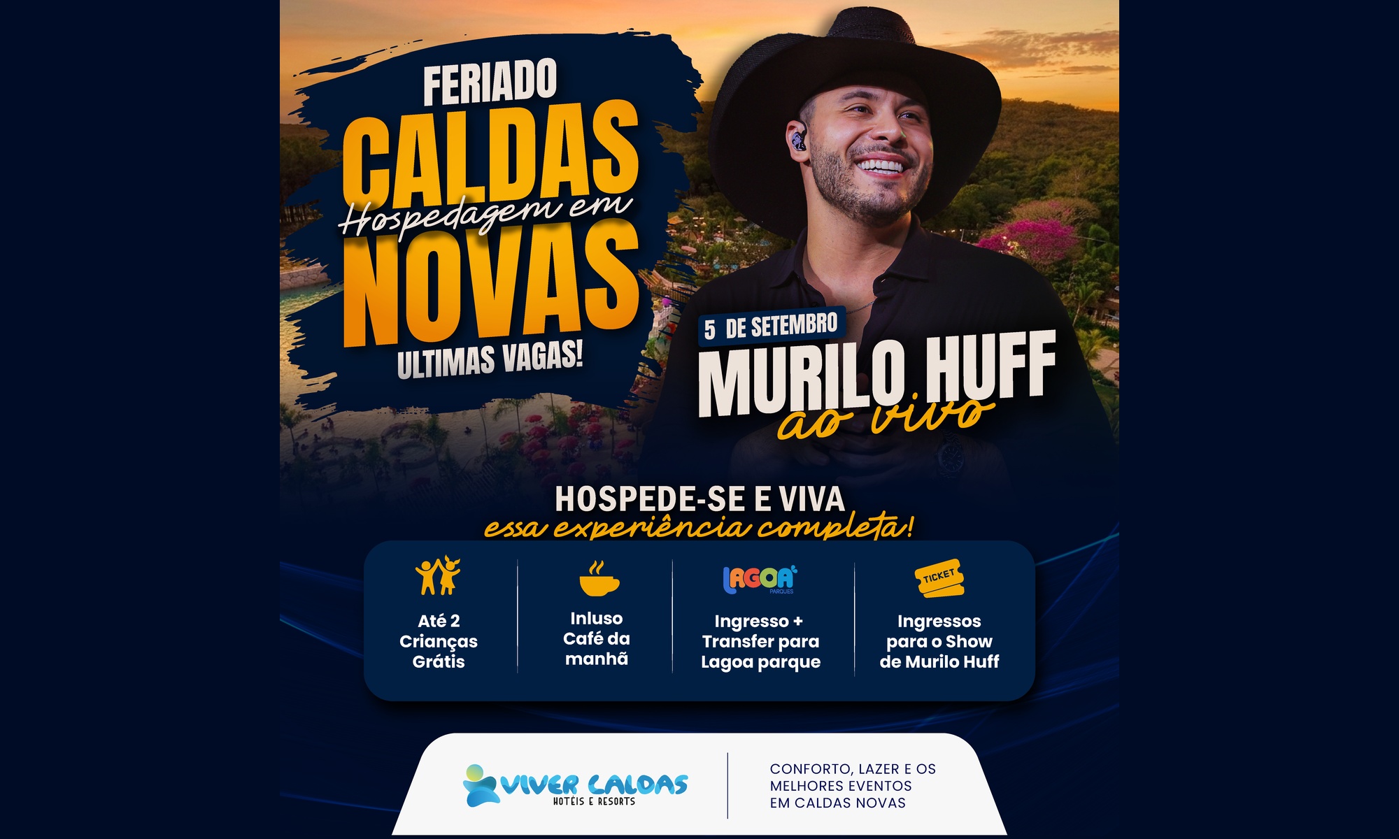 Viver Caldas e Rede Lagoa Quente unem forças para oferecer experiência completa durante feriado em Caldas Novas