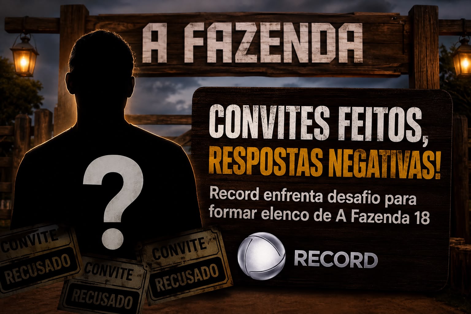A Fazenda 18: Record enfrenta desafio para fechar elenco e alguns famosos dizem “não” ao reality show
