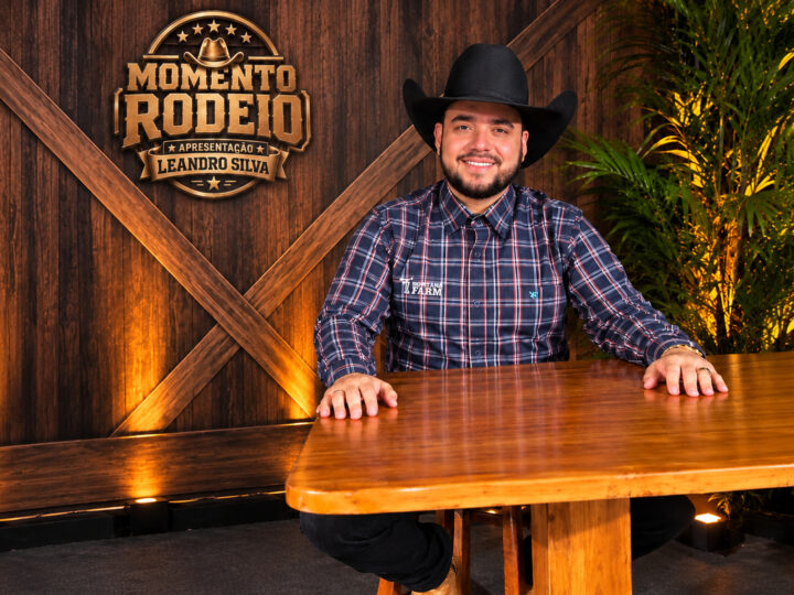 Das arenas para a televisão: Leandro Silva conquista espaço como apresentador do programa “Momento Rodeio”