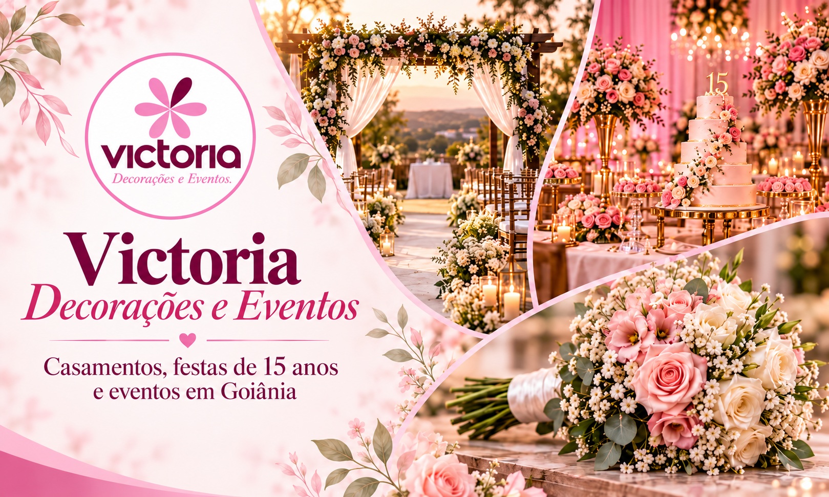Decoração de casamentos, aniversários e festas em Goiânia com pacotes a partir de R$ 2 mil